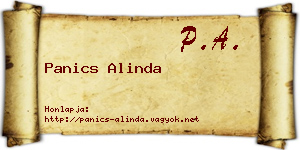 Panics Alinda névjegykártya